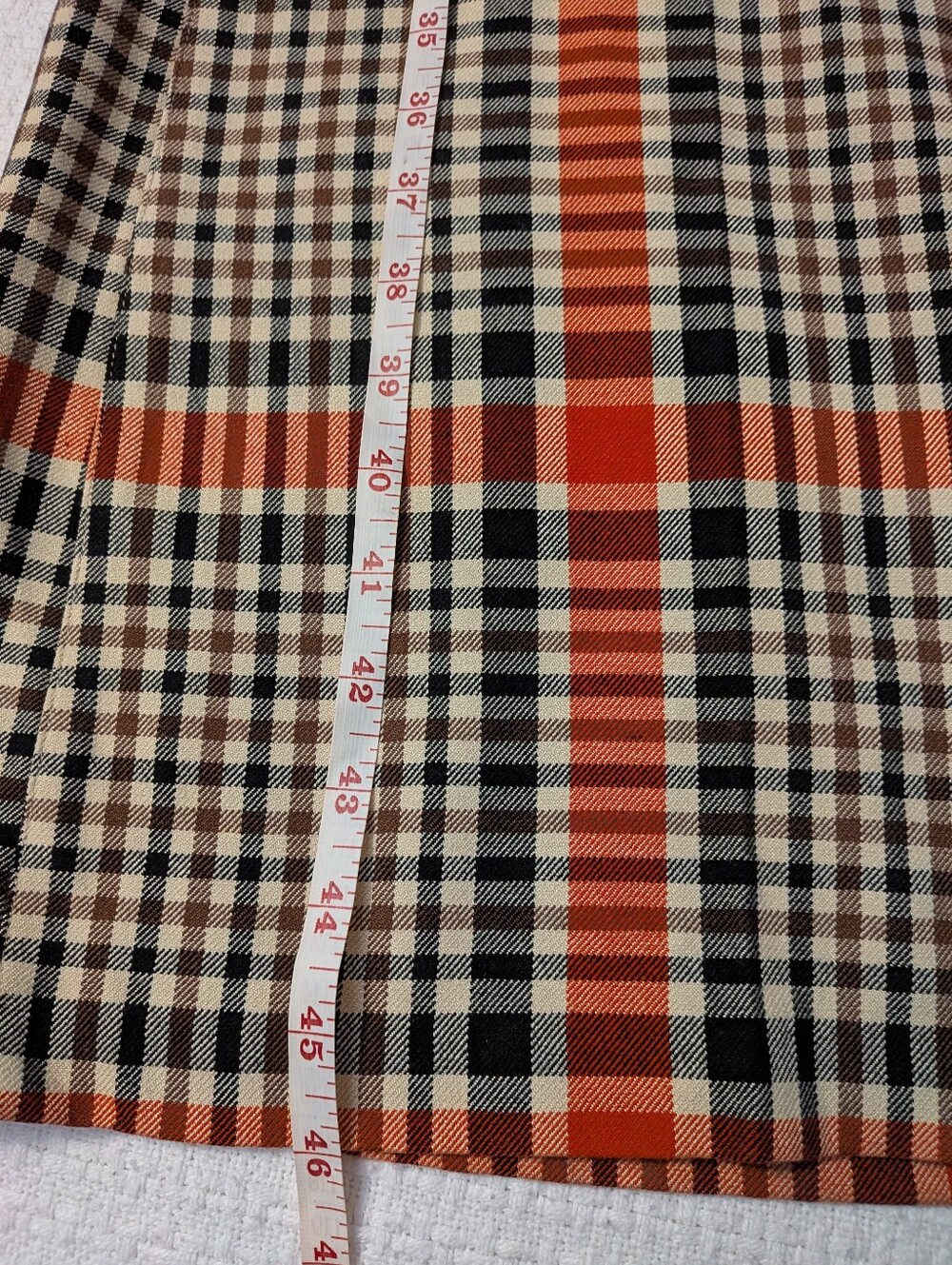 Free People Plaid Wide-Leg Trousers in Red & Cream - Picture 10 of 13